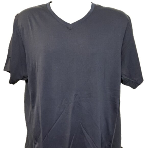 Roundtree & Yorke Sport XL Short Sleeve Navy Blue V-neck polyester Athletic Tee - Picture 1 of 9